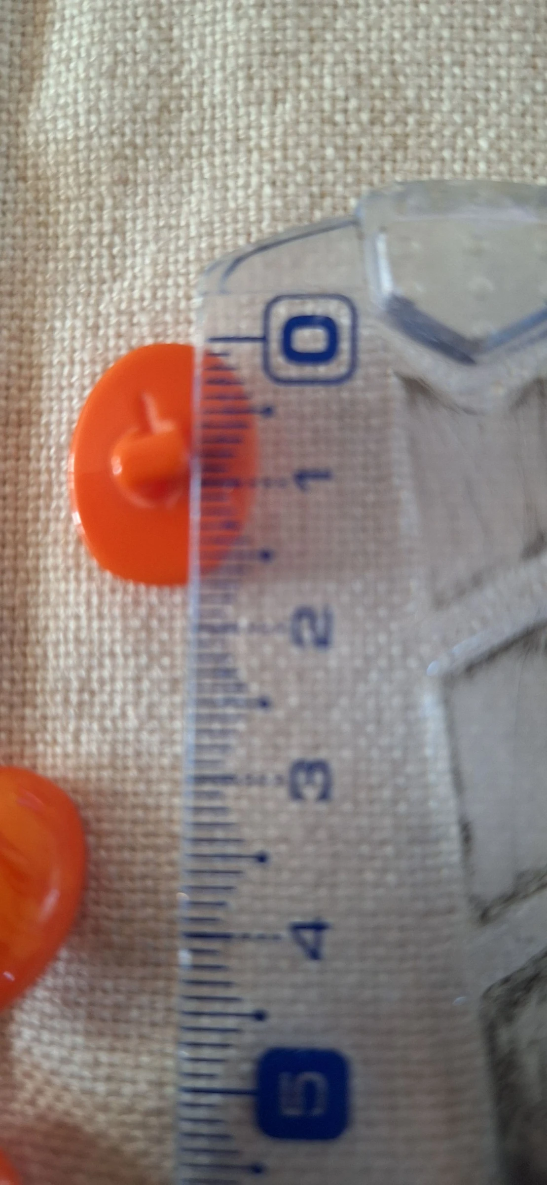 10 botões de 18 mm para costurar em resina laranja – photo 2